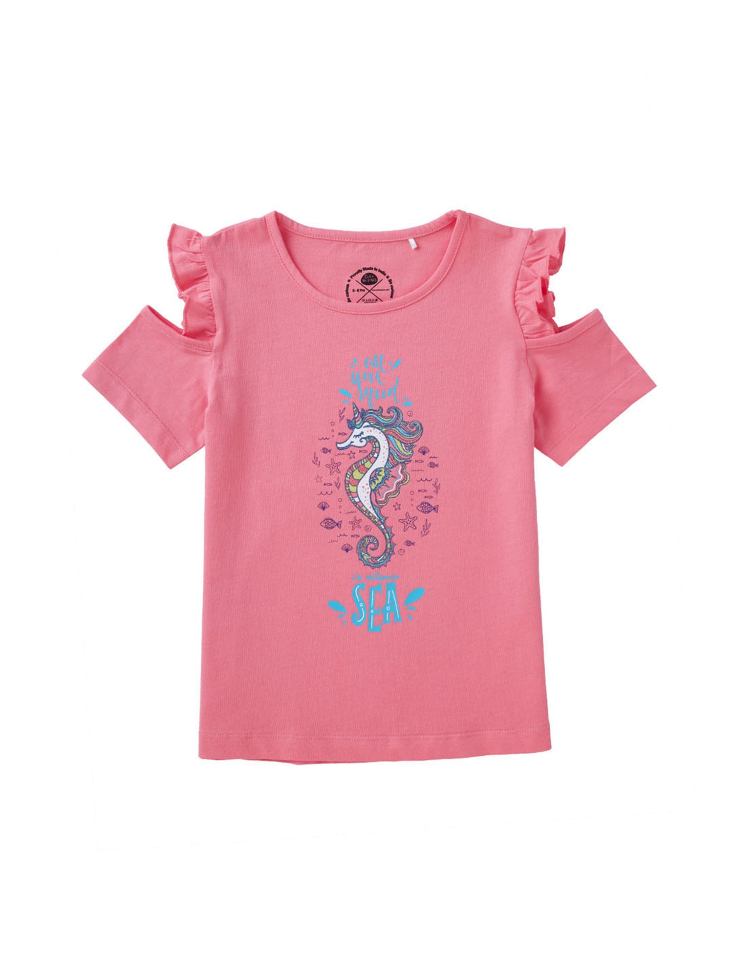 Cub McPaws Kids Pink Printed  Top