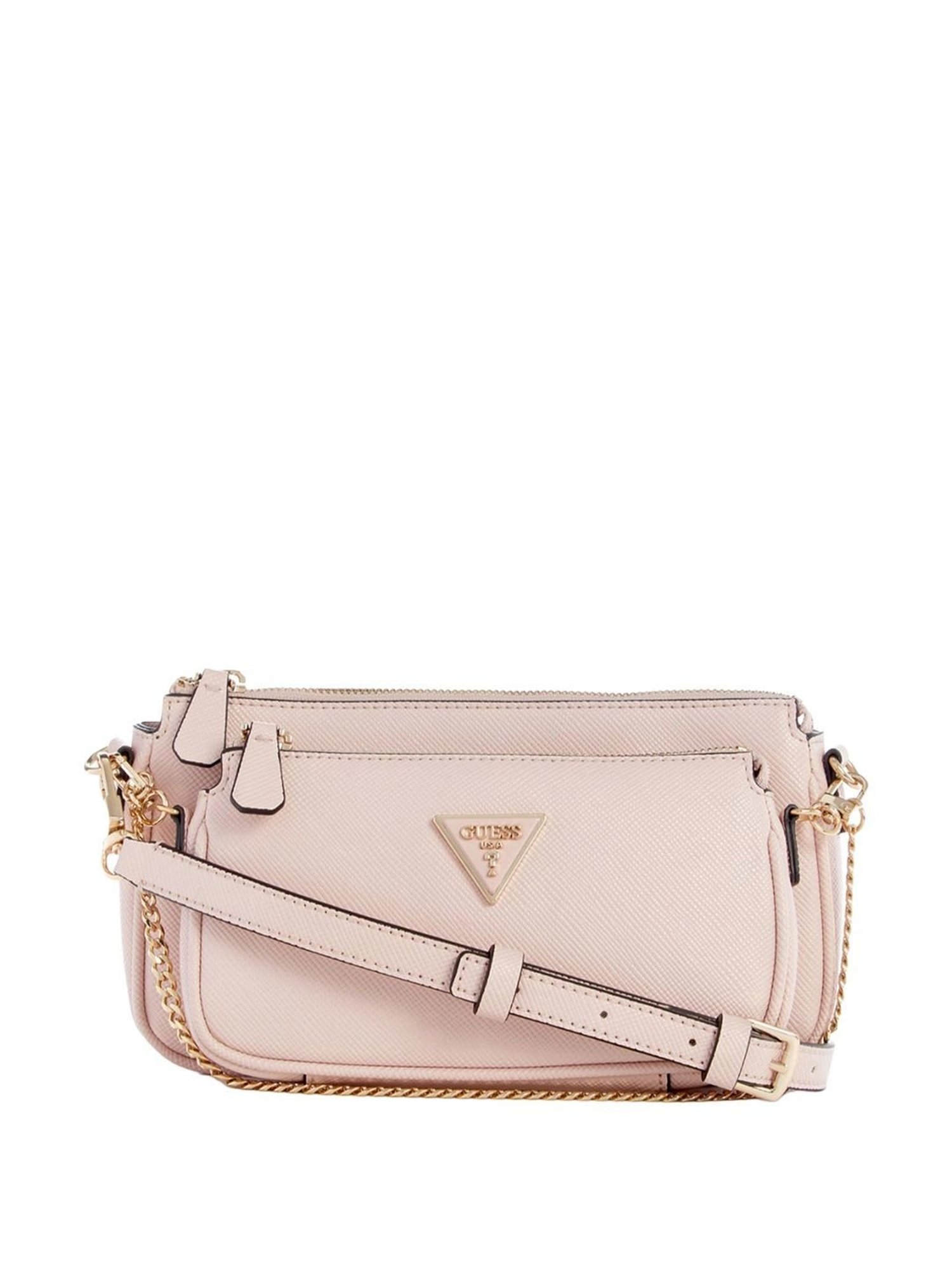 Guess Light Rose Textured Sling Handbag