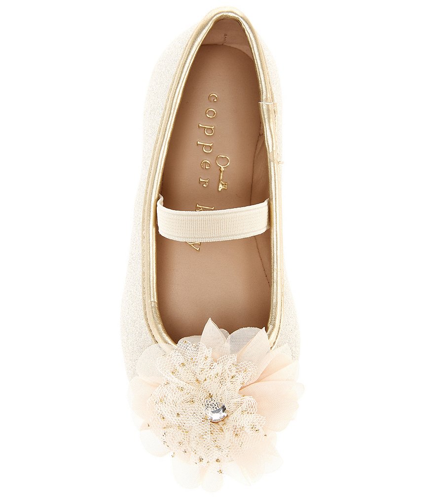 Copper Key Girls' Surely-T Glitter Ballet Flats (Infant)