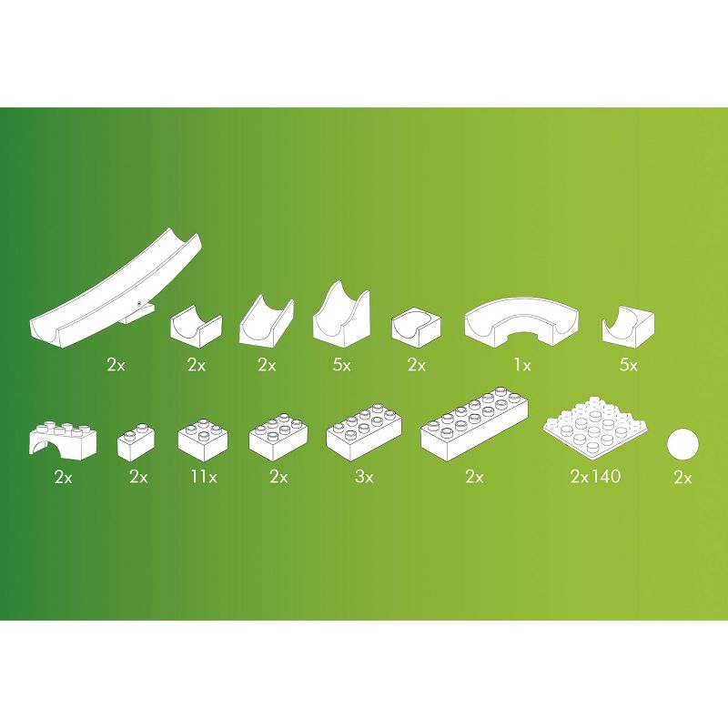 Hubelino Marble Run - 45-Piece See-Saw Expansion Set