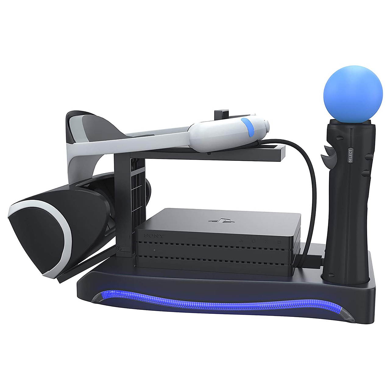 PS4 Stand - Charge, Showcase, and Display Your PS4 Headset and Processor - Compatible with Playstation 4 - Showcase and Move Controller Charging Station