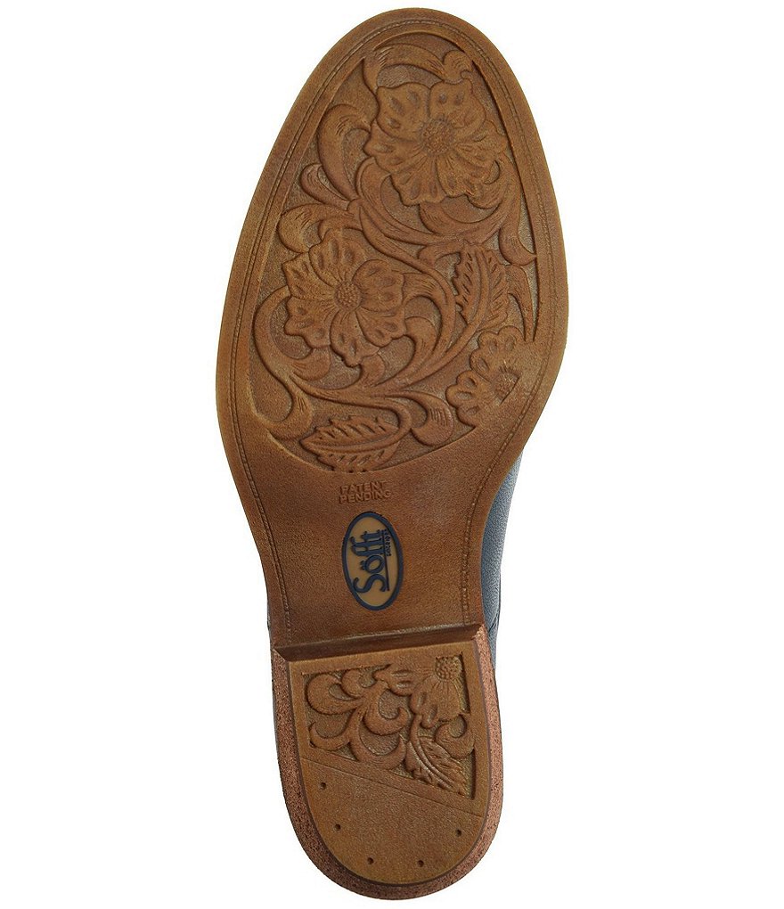 Sofft Aisley Unlined Leather Block Heel Western Booties