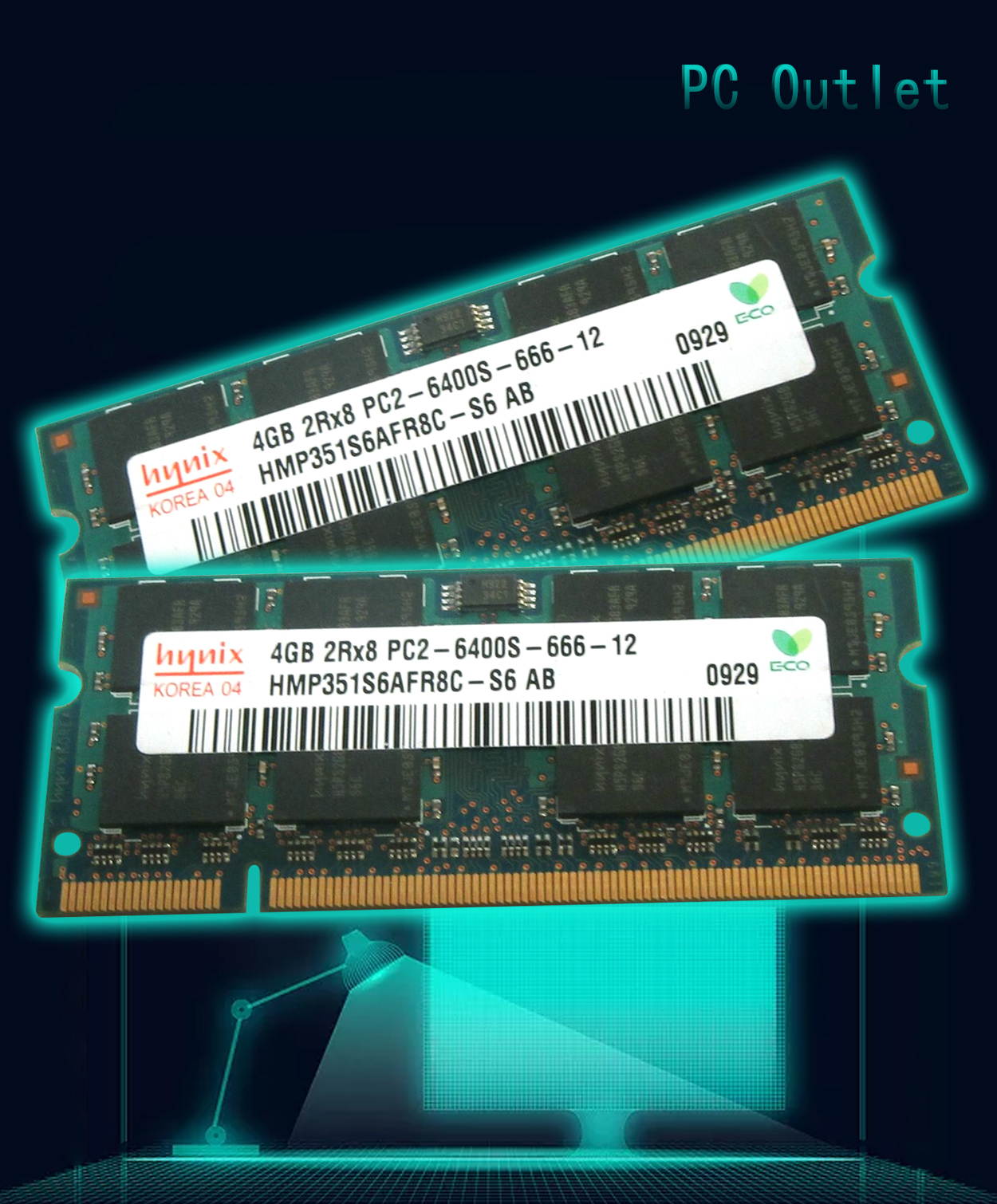 Hynix 8GB(2X4GB) (1 Stick) HMP351S6AFR8C-S6 PC2-6400 DDR2 800 SODIMM Laptop Memory RAM
