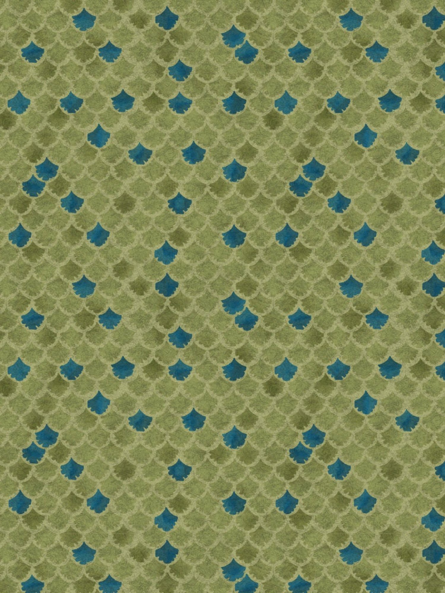 SPACES DRAPE STORY Elegent Green & Blue Polyester 5 ft Window Curtain - Set of 2