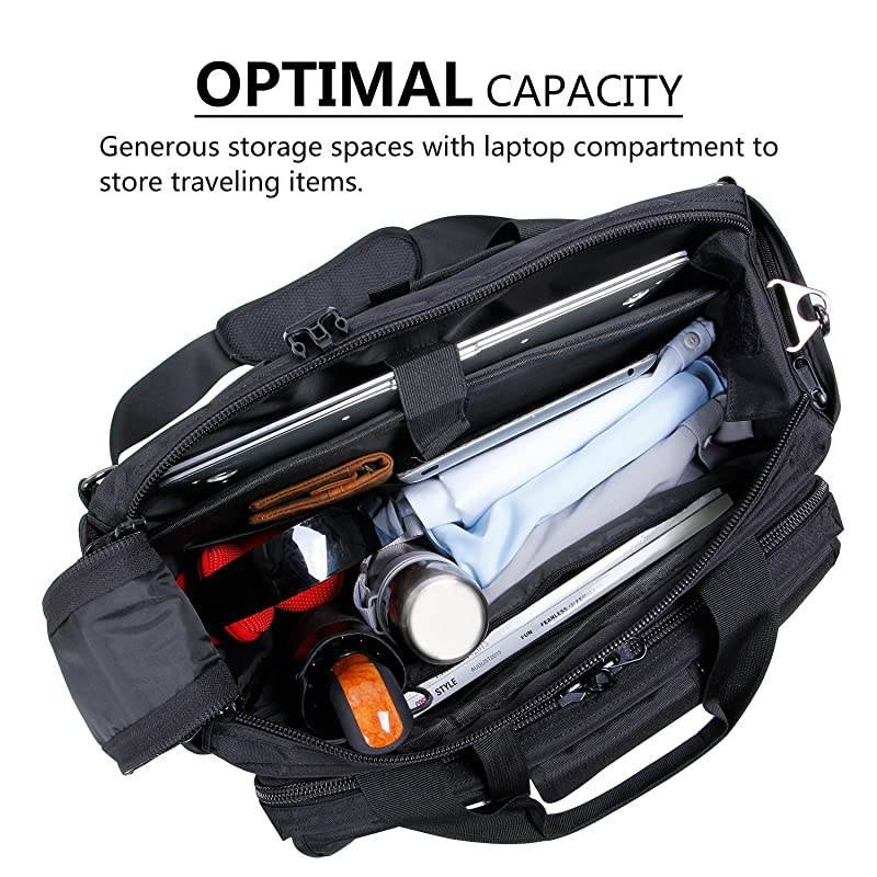 17 inch Mens Military Laptop Messenger Bag Multifunction Tactical Briefcase Computer Shoulder Handbags Pilot Bag Black