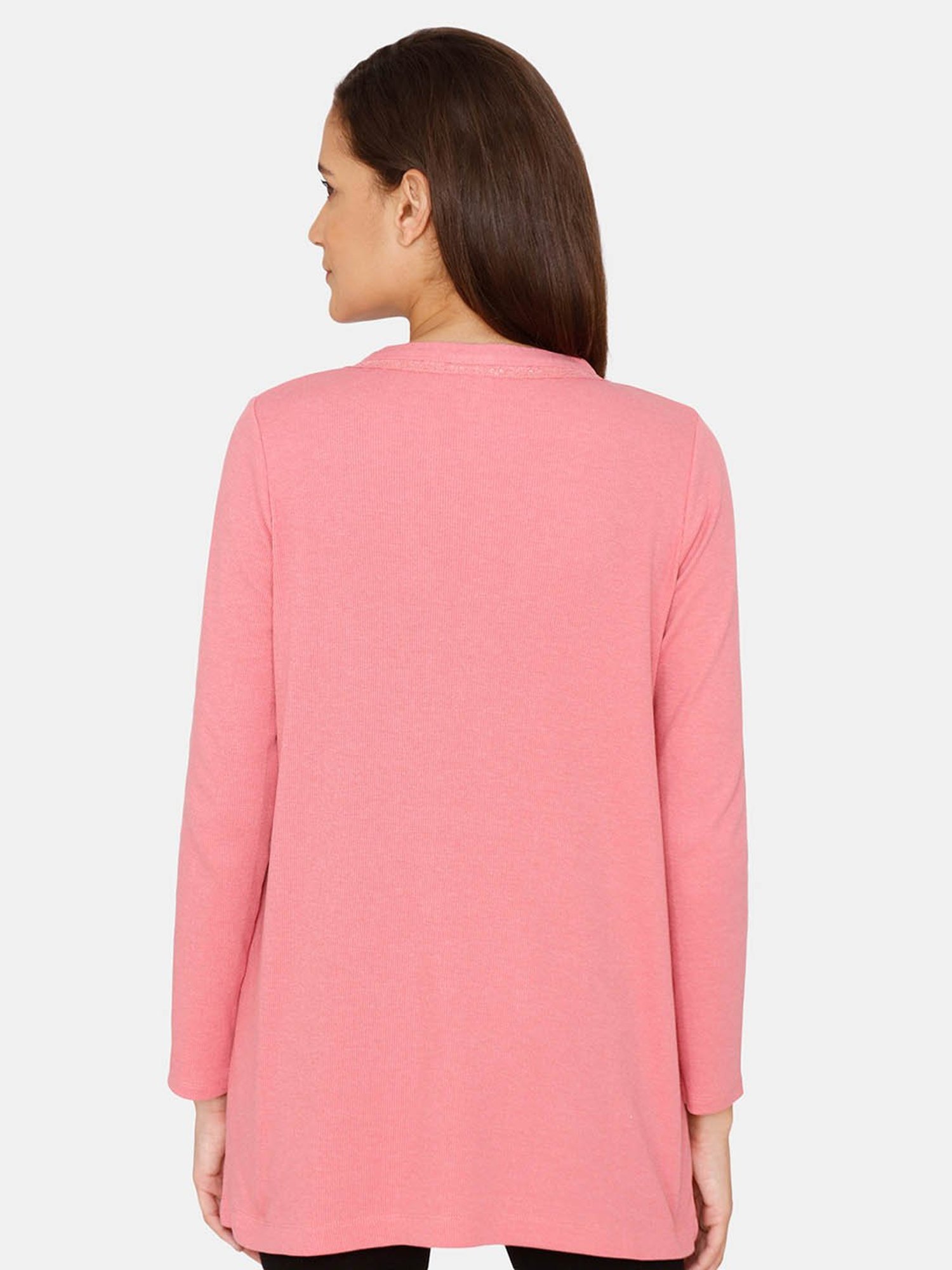Zivame Pink Full Sleeves Shrug