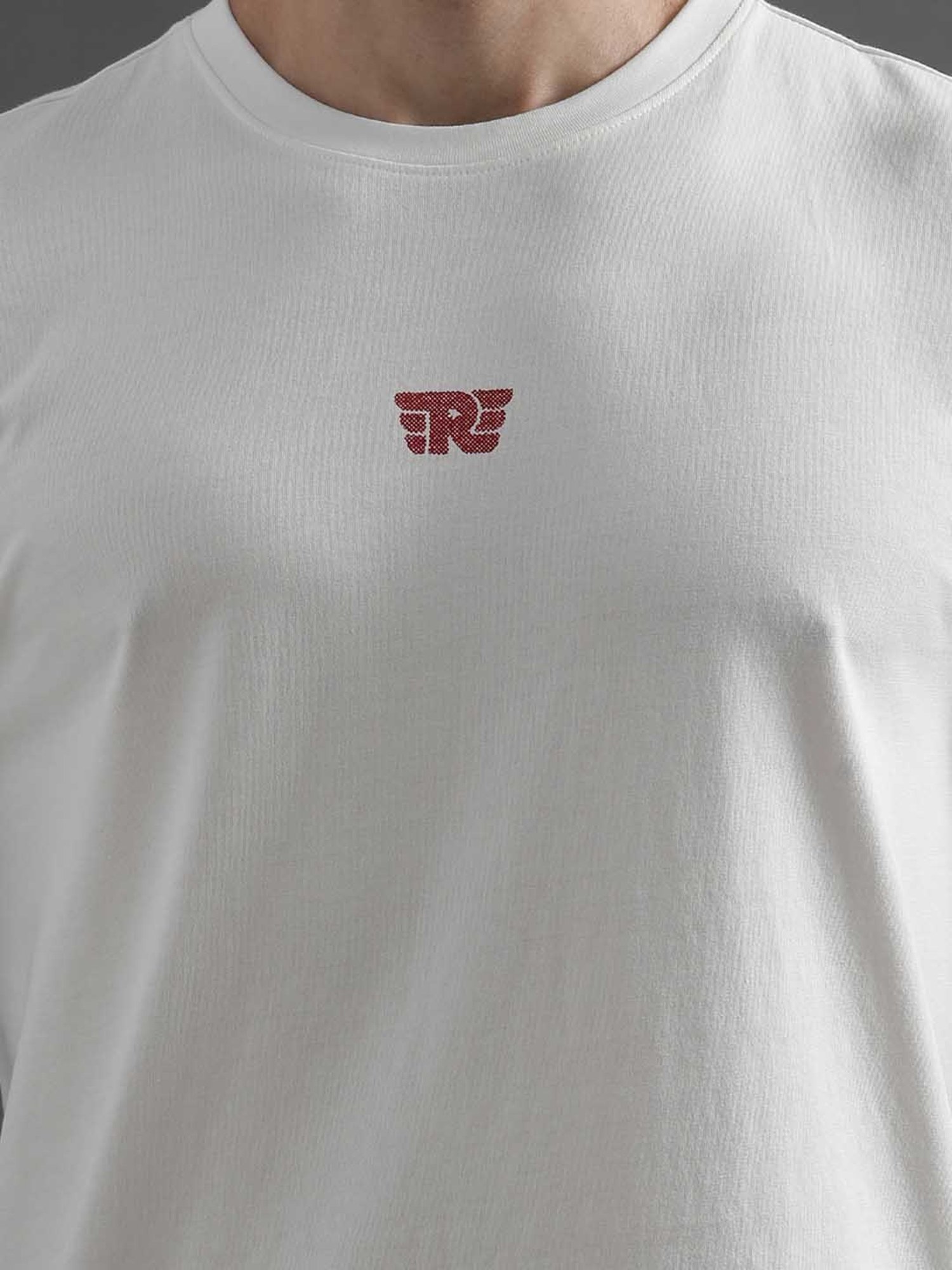 Royal Enfield RE Vintage White Regular Fit Printed Crew T-Shirt