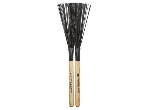 meinl stick & brush fixed nylon brush with wooden handle, standard size  made in germany, wood sb303
