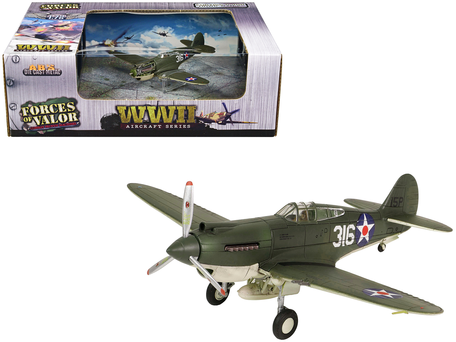 Curtiss P-40B HAWK 81A-2 Aircraft Fighter "3rd Pursuit Squadron American Volunteer Group P-8127 Serial : 47 China" (June 1942) "WW2 Aircrafts Series" 1/72 Diecast Model by Forces of Valor