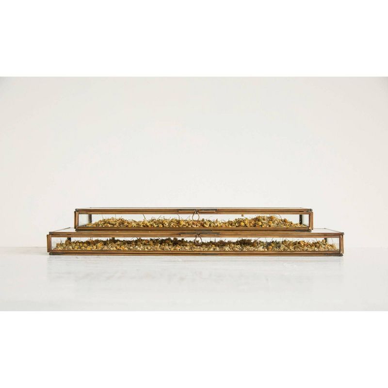 Glass Box with Brass Frame - 3R Studios