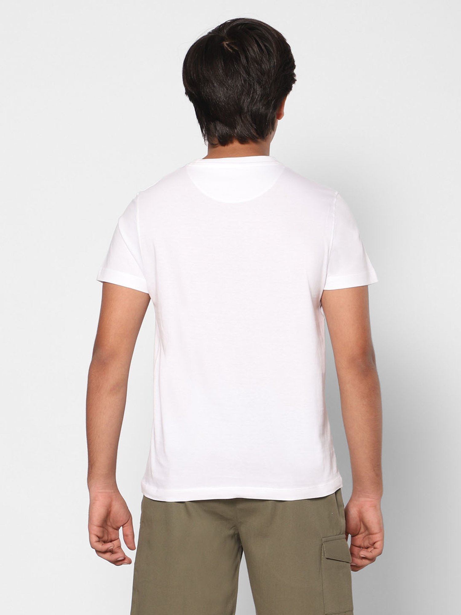 TeenTrums Boys White Printed T-Shirt