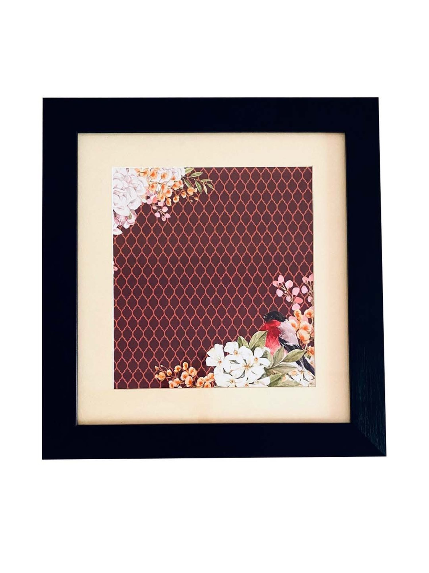 ICRAFT Royal Sparrow Series Multicolor Fibre Wall Art Frame - Set of 1