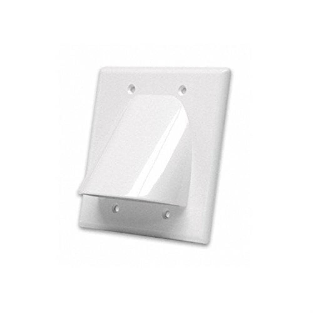 vanco wpbw2wx dual gang bulk cable wall plates white