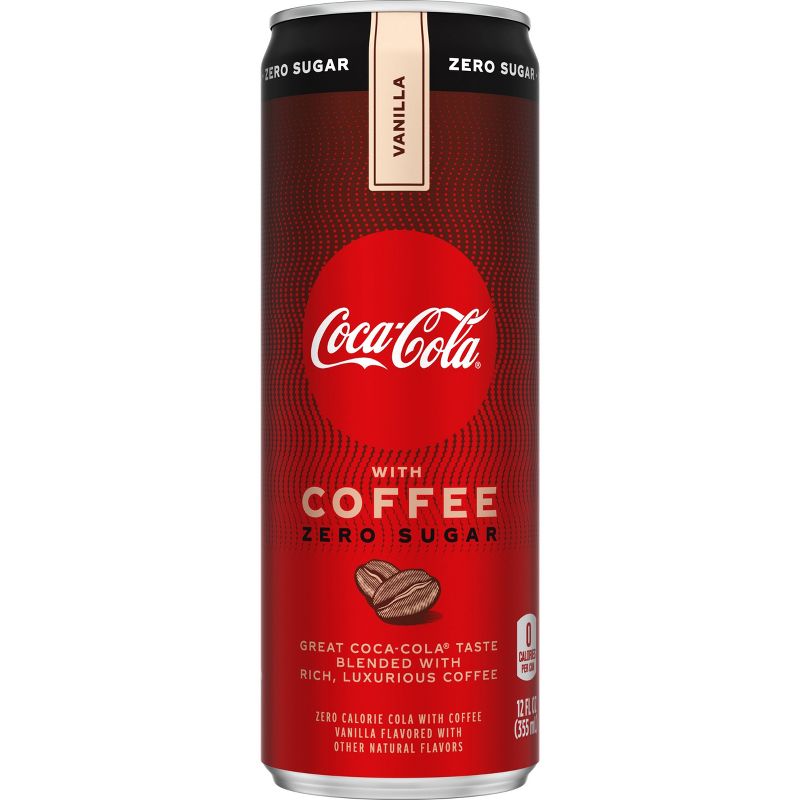 Coca-Cola with Coffee Vanilla Zero Sugar - 12 fl oz Can