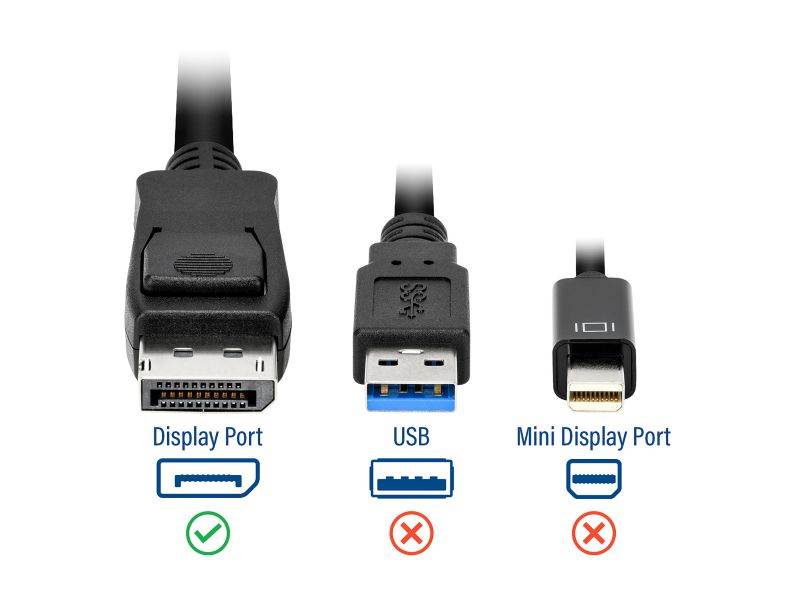 DisplayPort Cable with Latches MM DP to DP 1080p 50ft P580050