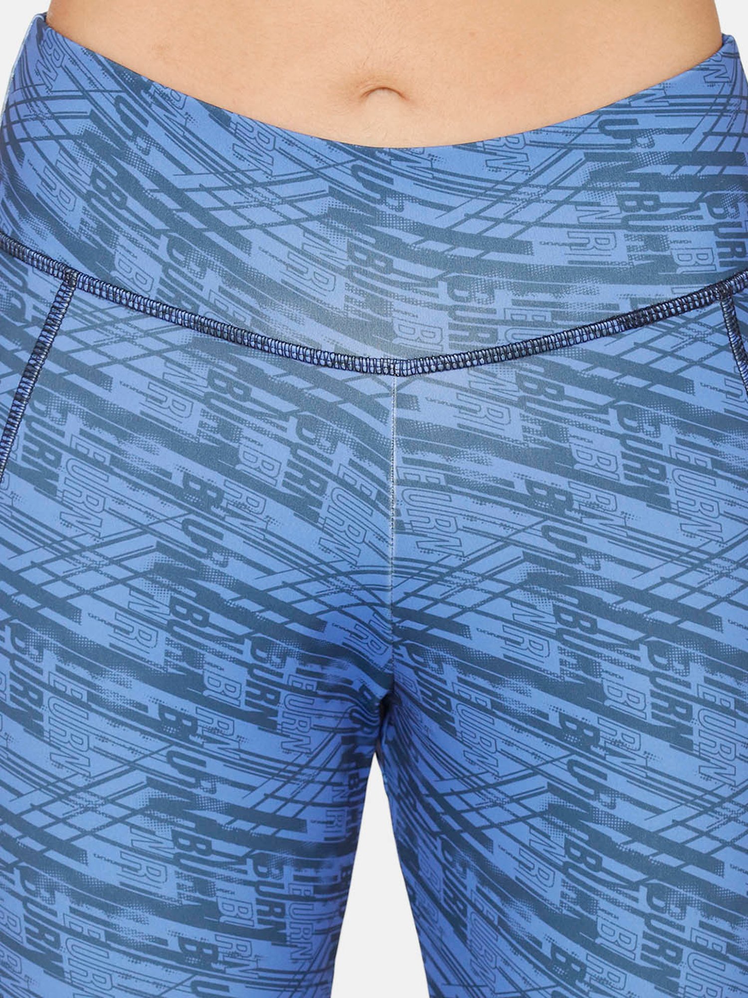 Zelocity by Zivame Blue Printed Tights