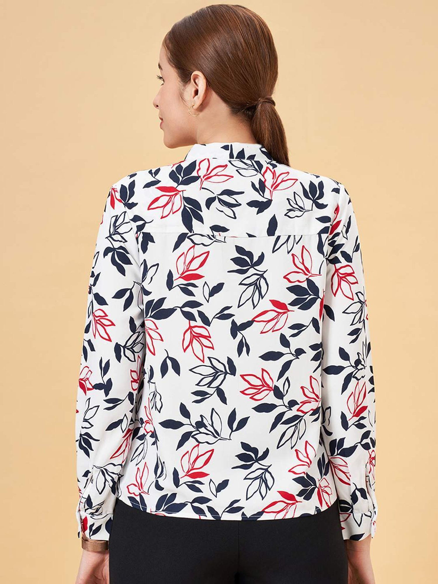 Annabelle by Pantaloons White Floral Print Top