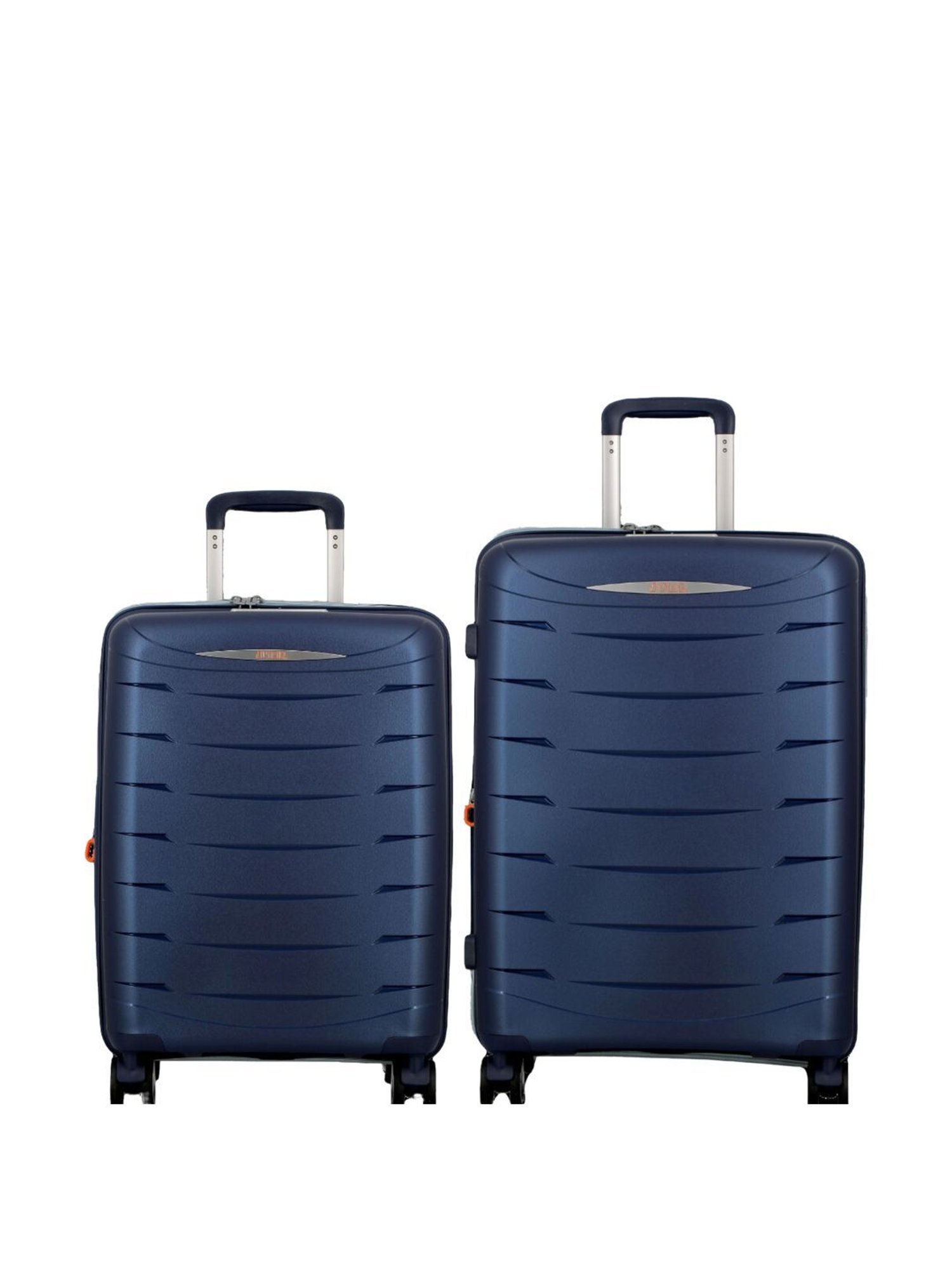 Jump Furano 2 Metallic Blue 8 Wheels Medium Hard Cabin Trolley Bag Set of 2
