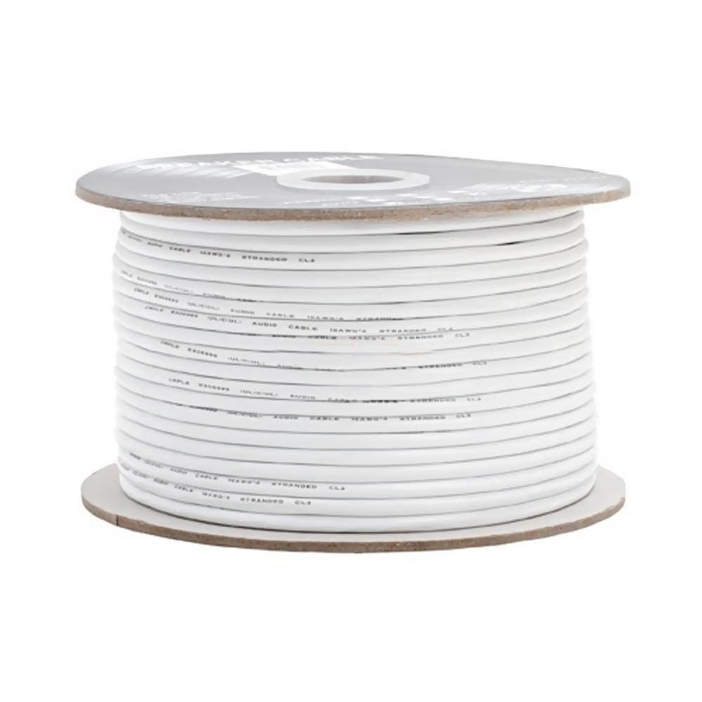 Cmple - 16AWG CL2 Rated 4-Conductor Loud Speaker Cable - w 250ft For In-Wall Installation