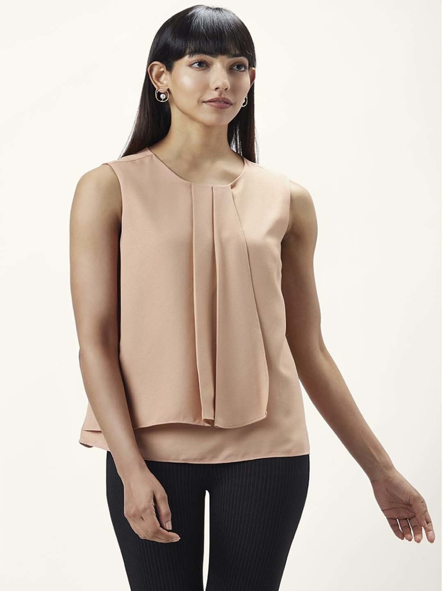 Annabelle by Pantaloons Peach Regular Fit Top