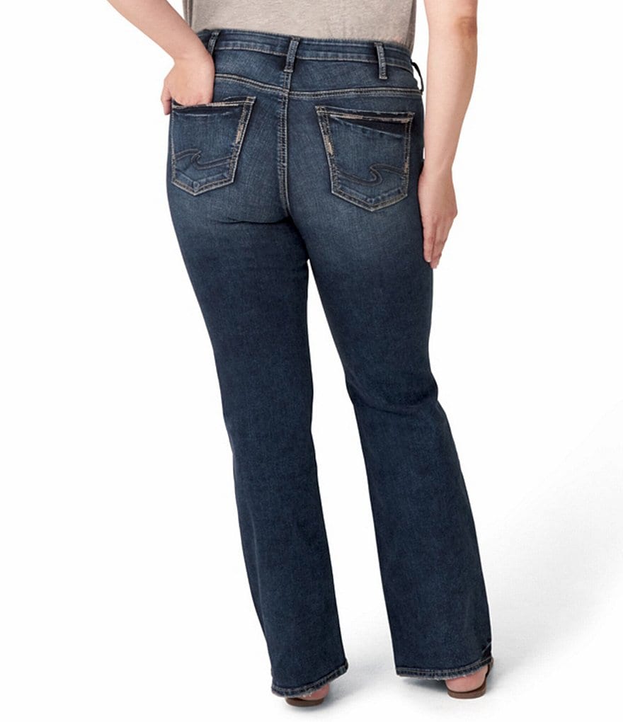 Silver Jeans Co. Plus Size Mid Rise Curvy Suki Slim Boot Jeans