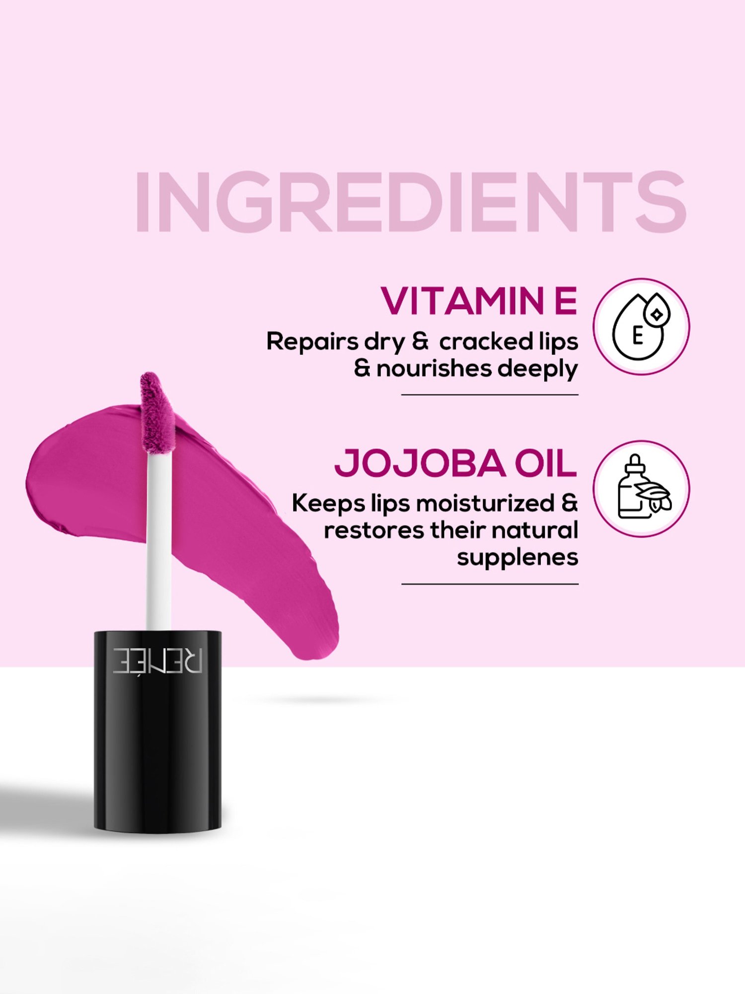 RENEE Stay With Me Matte Lip Color Thirst For Wine - 5 ml