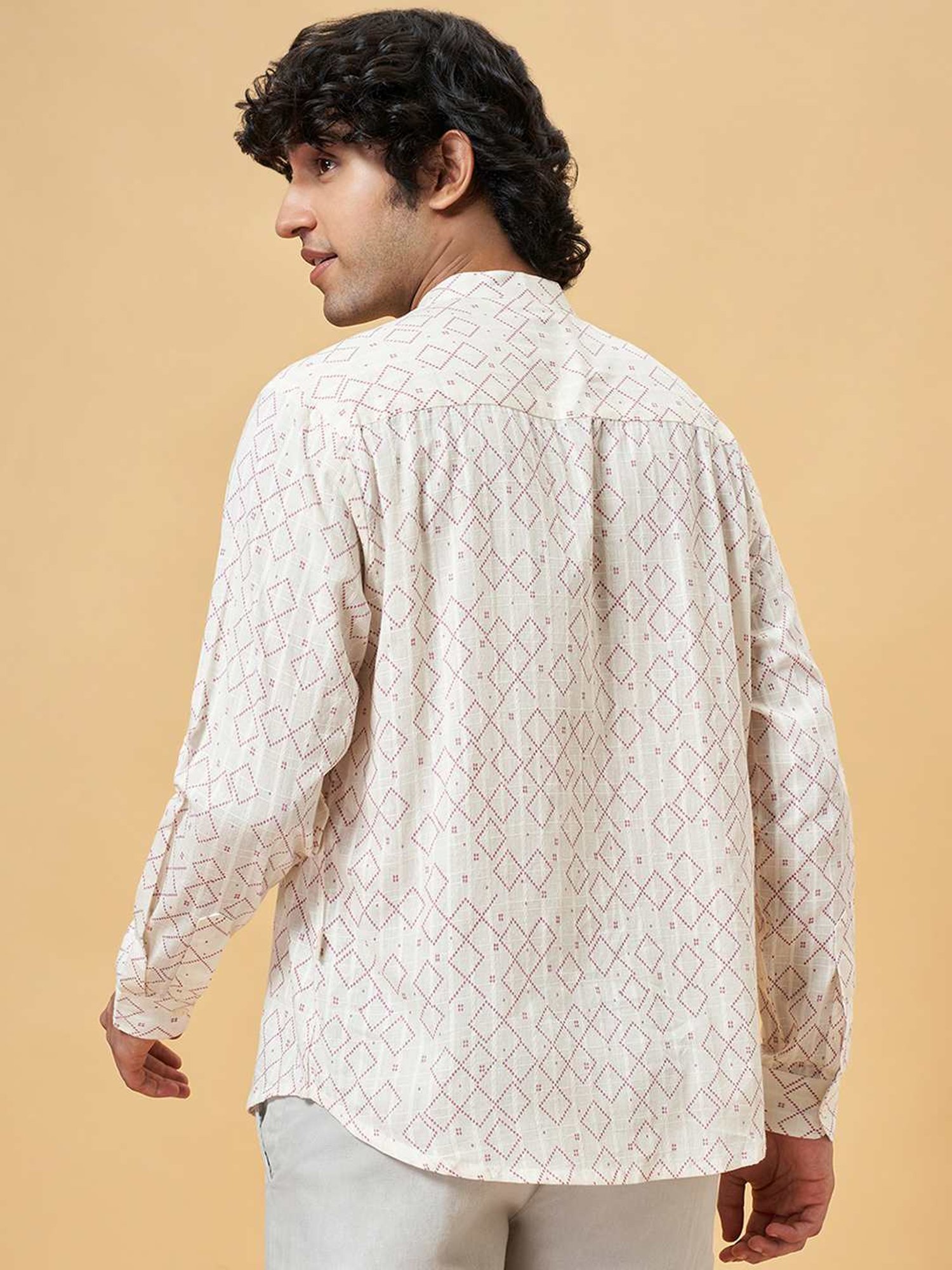 Indus Route By Pantaloons Afterglow Cotton Regular Fit Printed Shirt