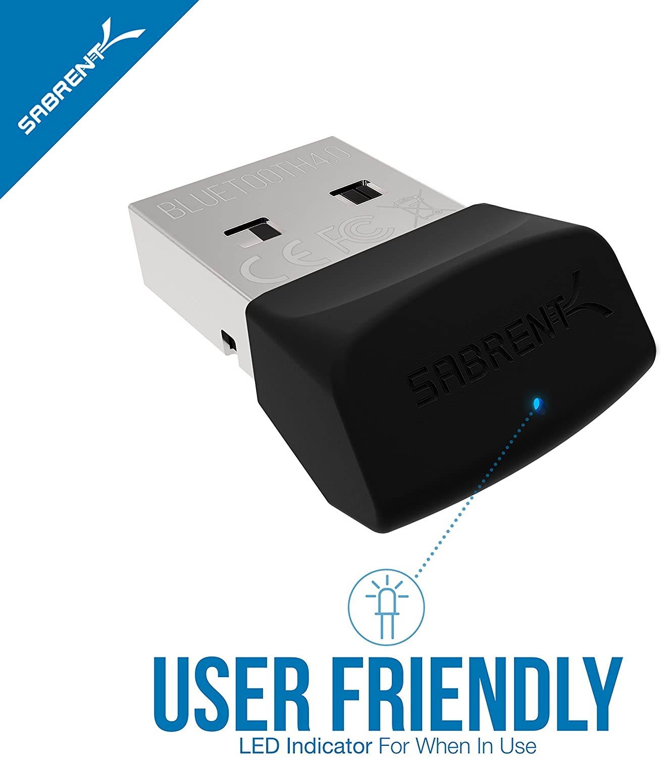 Sabrent Bluetooth 4.0 - Bluetooth Adapter For Desktop Computer-Notebook