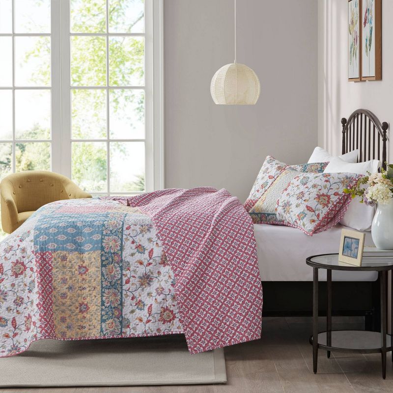 Full/Queen Laos Lily Coverlet Gray - Vera Bradley