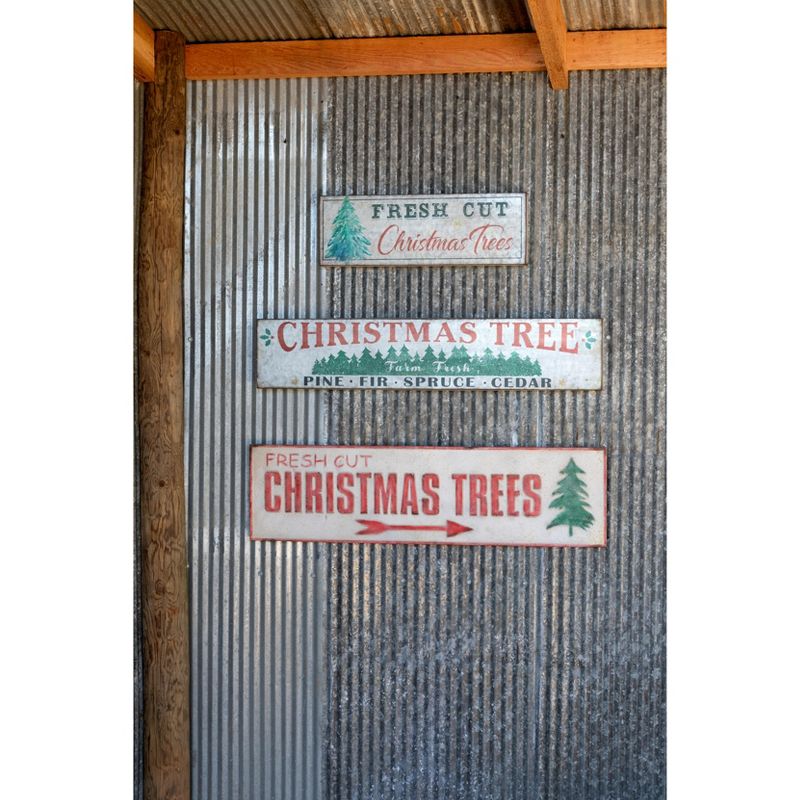 Park Hill Collection Aged Metal Fresh Christmas Trees Sign