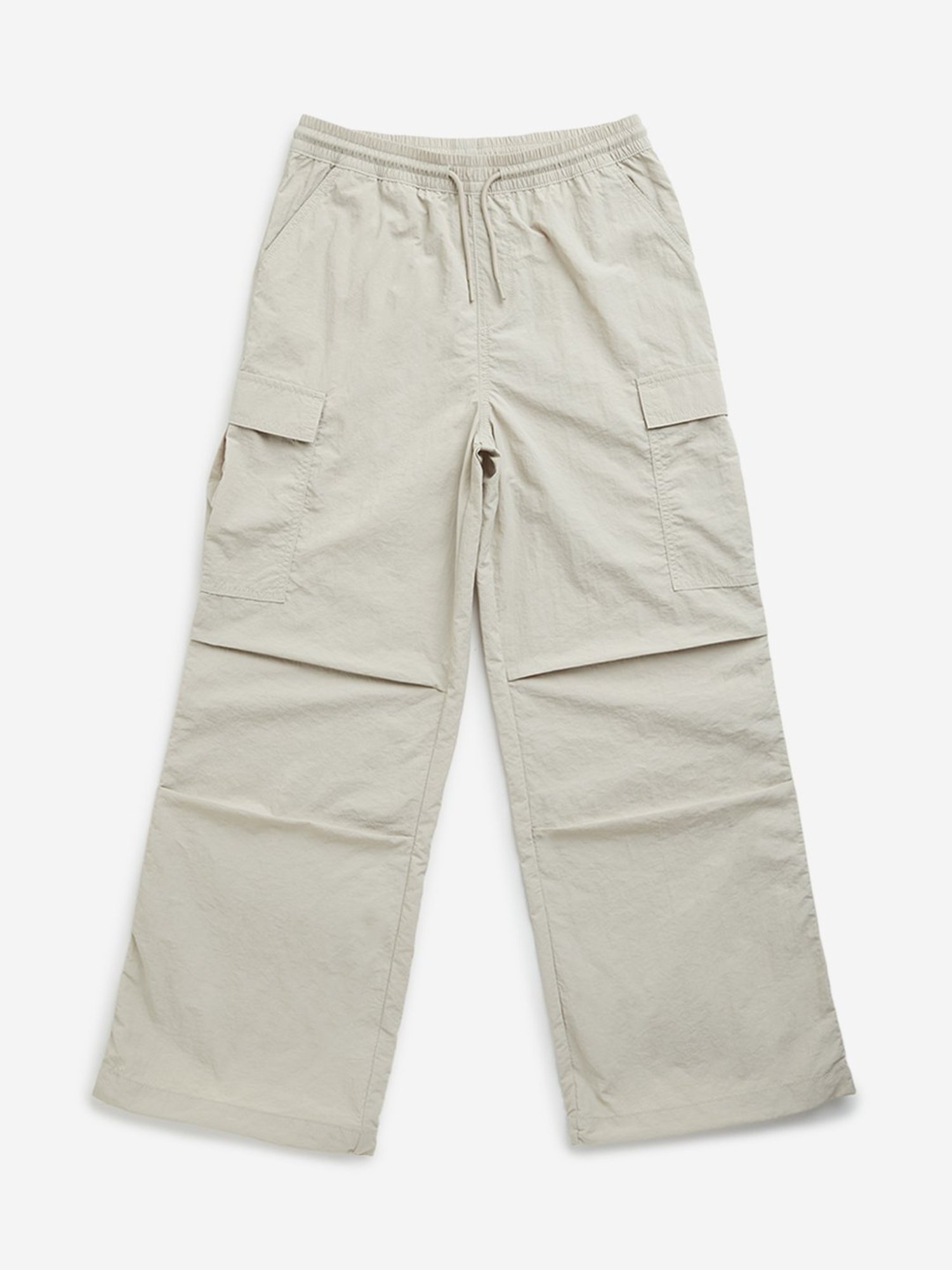 Y&F Boys by Westside Beige Cargo-Style Mid-Rise Trousers