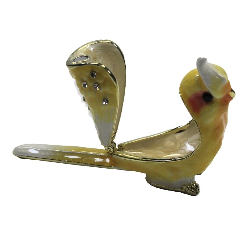 Hinged Trinket Box 2.25" Cockatiel Bird Parrot Talking  -  Decorative Figurines