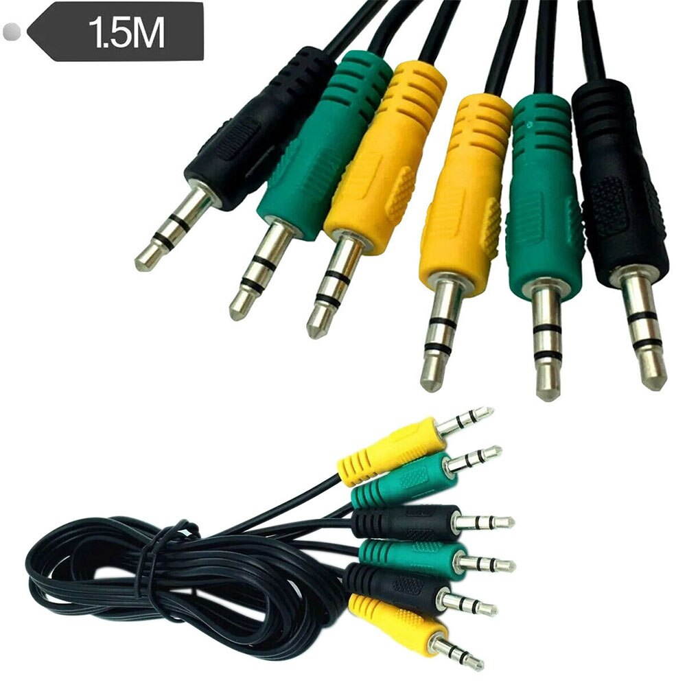 3.5mm Replacement Parts Audio Cable For 5.1 Channel Male Adapter Converter Car TRS Jack Headphones Computer Accessories Office (1pcs)