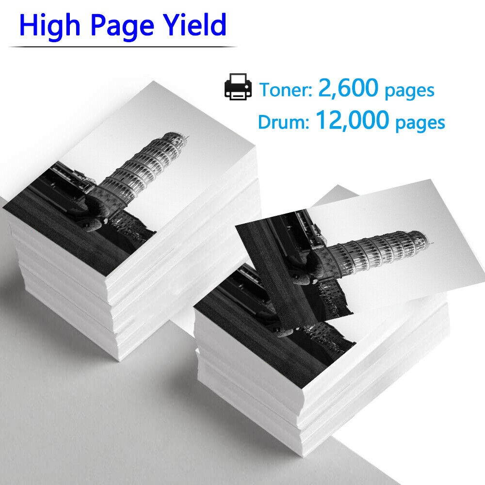 2PK High Yield Combo For Brother TN360 Toner TN330 DR360 Drum MFC-7440N 7840W