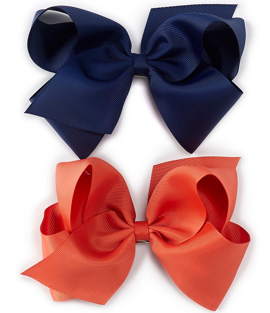 Copper Key Girls Grosgrain King Bows 2-Pack
