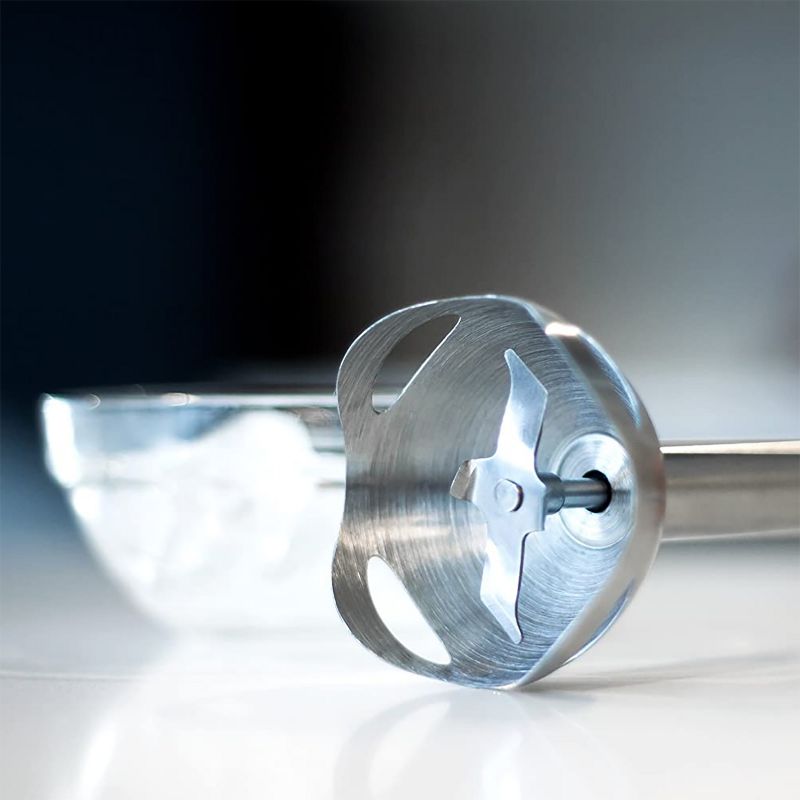 Chefman Stainless Steel 300 Watt 2 Speed Control Hand Mixer with Comfort Grip and Ice Crushing Blades for Smoothies, Batters, and Beverages, Ivory