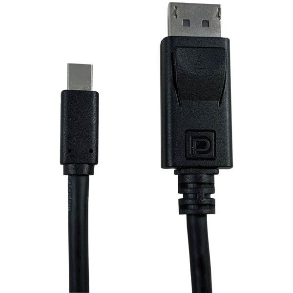 Accell B119C-007B-23 7 ft. Mini DisplayPort to DisplayPort 1.4 Cable, Hbr3, 8K @60Hz, 4K UHD @240