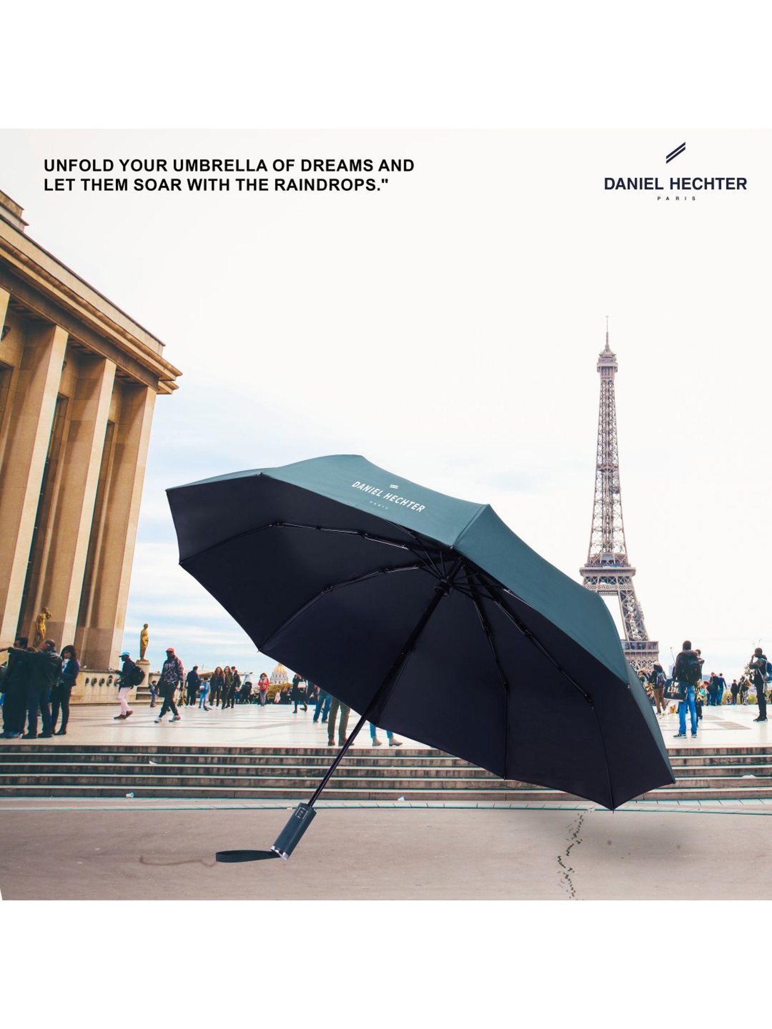 Daniel Hechter Auto Open & Close UV Protection Green Umbrella