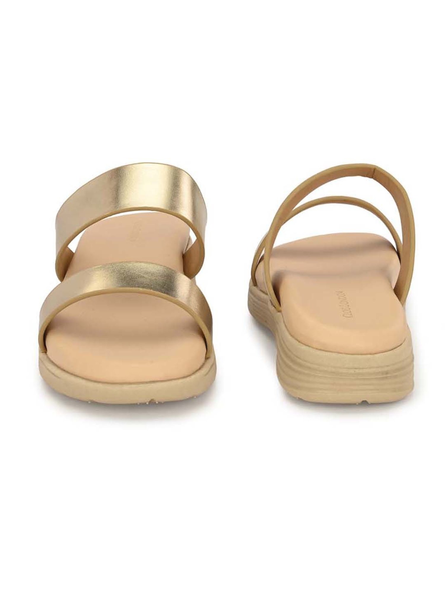Clog London Women's Golden Casual Wedges