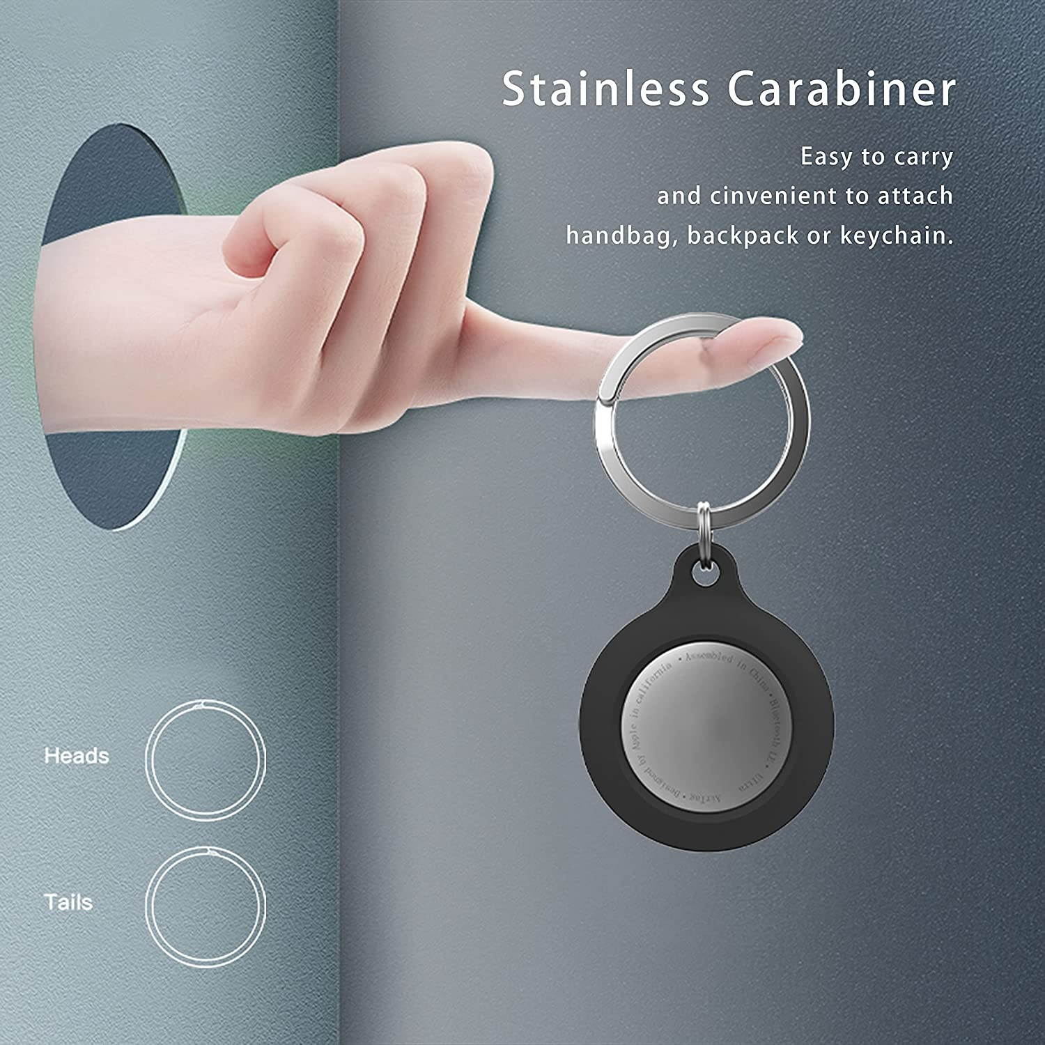 DamonLight 4-Pack Case for AirTag with Keychain, Anti-Scratch Protective Holder Compatible with Airtags Case Wallet Air Tag Ker Ring