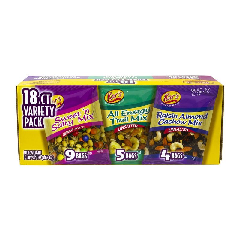 Kar's Trail Mix Variety Pack - 18 ct