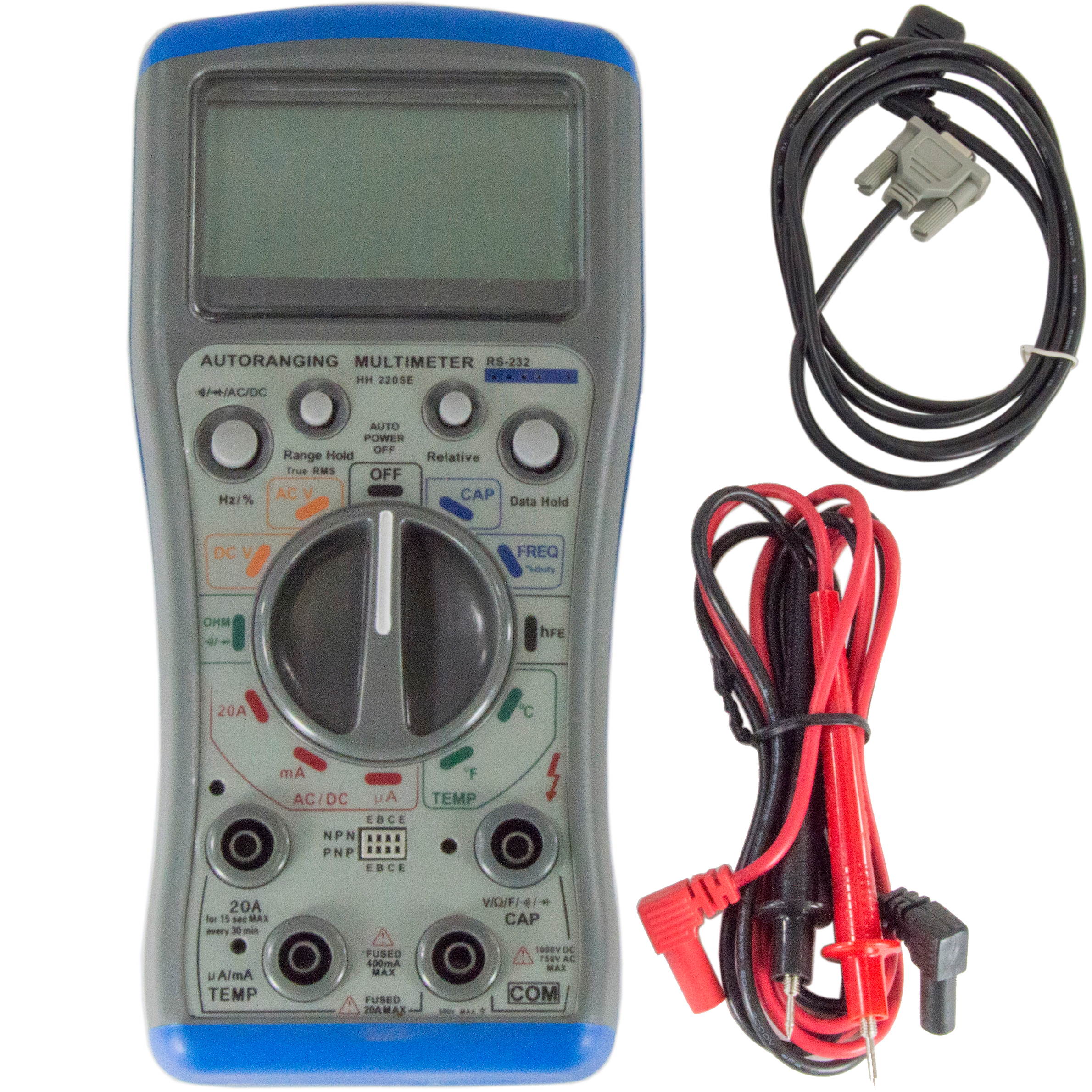 Digital Multimeter True Rms, Auto Ranging, Rs232