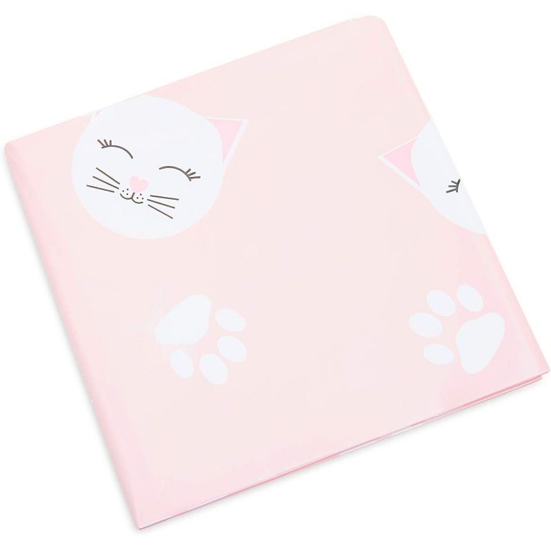 Sparkle and Bash 3 Pack Pink Disposable Plastic Tablecloth for Cat Birthday Party 54 x 108 In