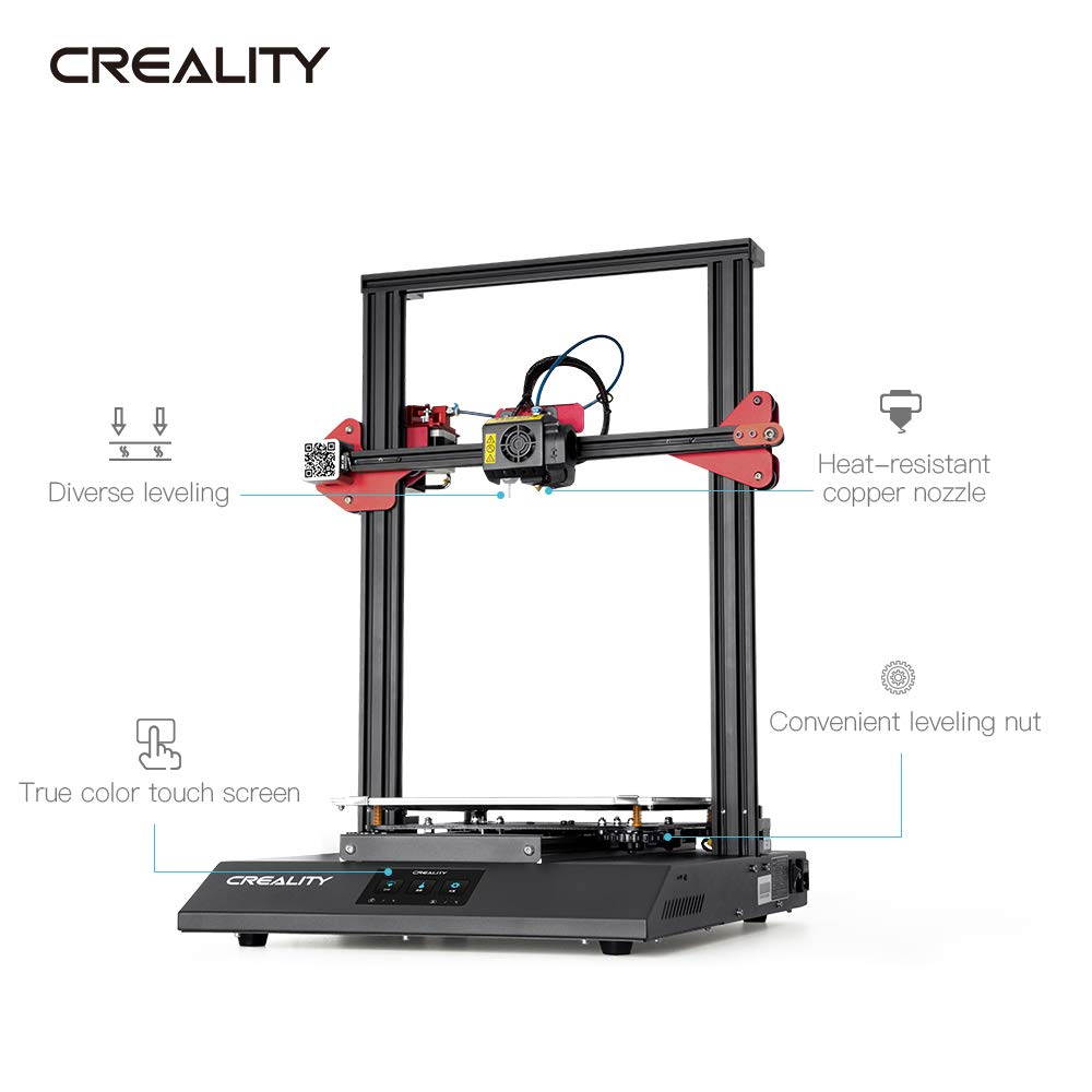Official Creality 3D CR-10S Pro V2 3D Printer with BL Touch Auto-Level, Silent Mother Board 500W Meanwell Power Supply and Bondtech Extruder Gears, Printing Size 300mmx300mmx400mm