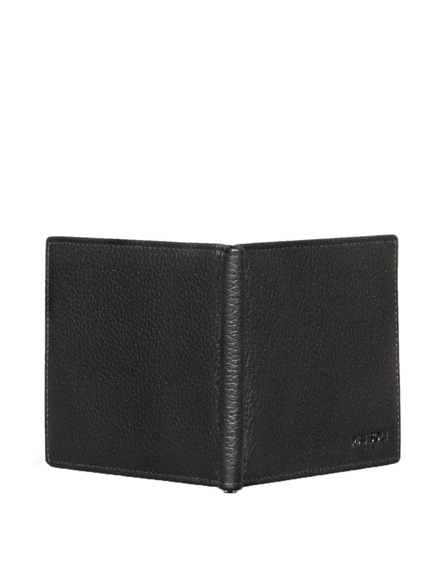 Mai Soli Dollaro Black Casual Leather Money Clip Wallet for Men