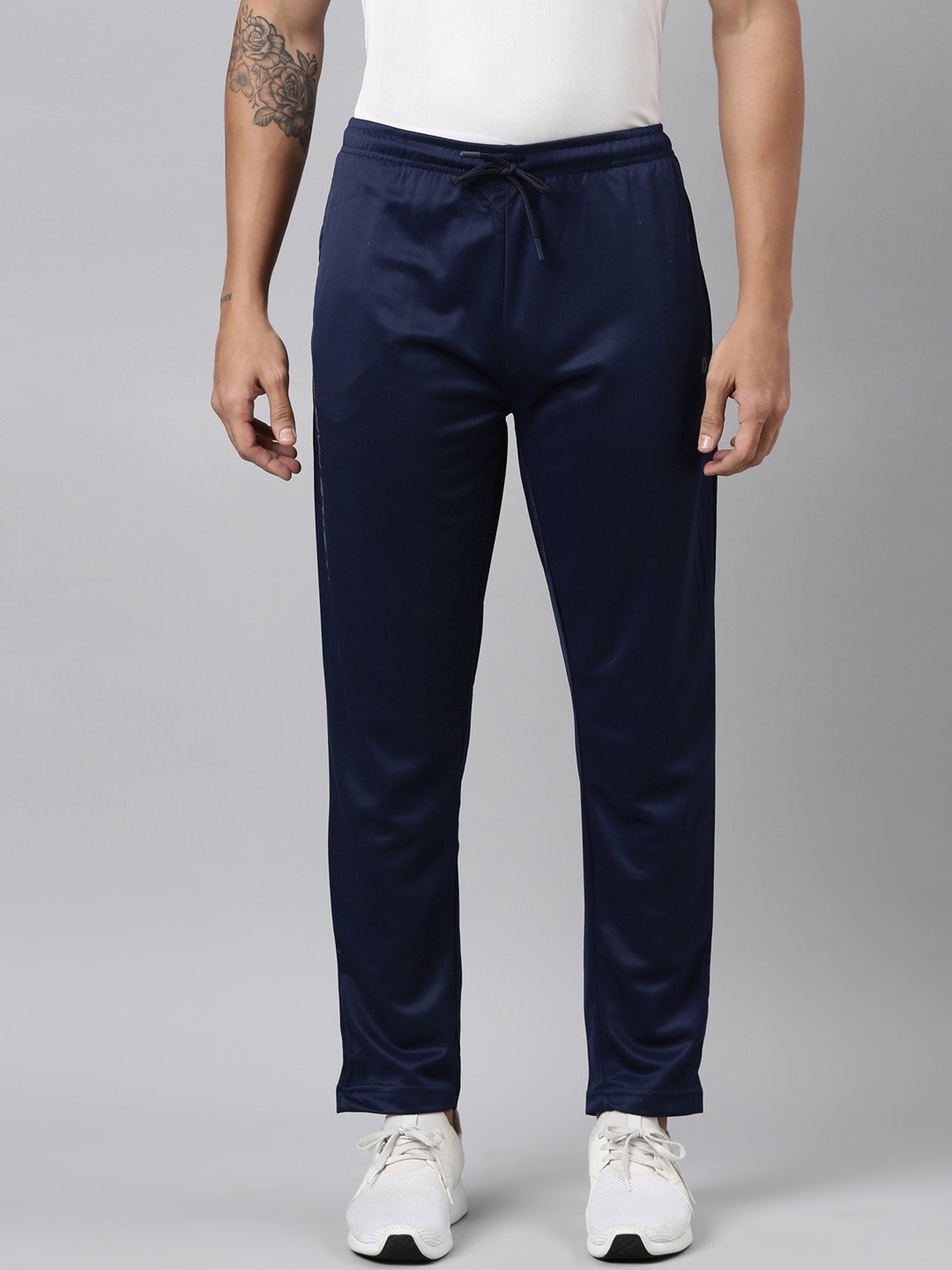 Dixcy Scott Originals Navy Blue Cotton Regular Fit Sports Trackpants