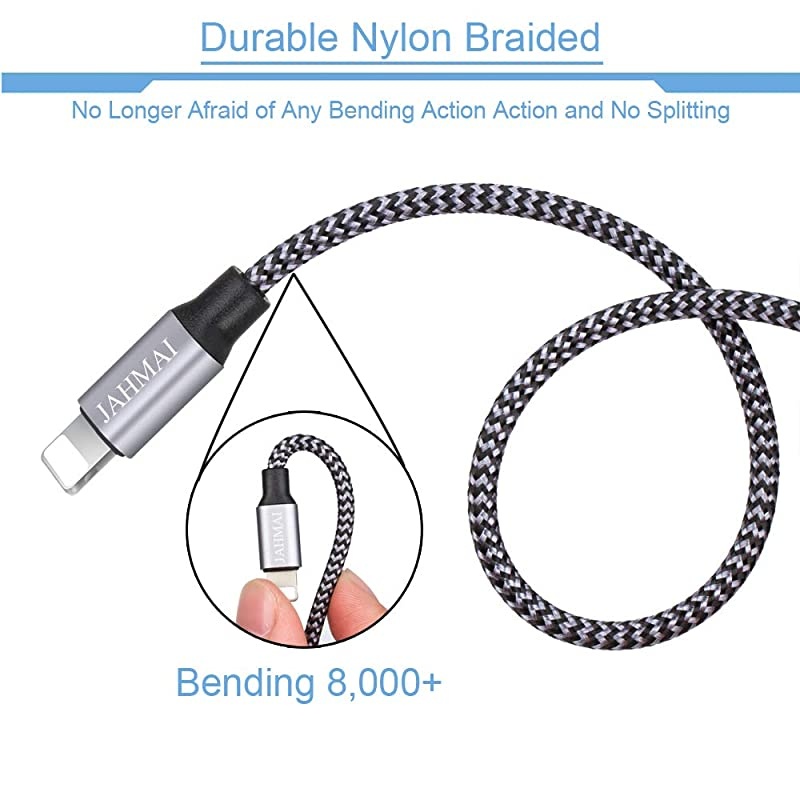 iPhone Charger  Nylon Braided Fast Charging Lightning Cable 2Pack 6ft Data Sync Transfer Cord Dual Port Plug Wall ChargerUL ListedCompatible With iPhone 11 PRO MAX XS XR X 8 7 Plus 6S 6 iPad