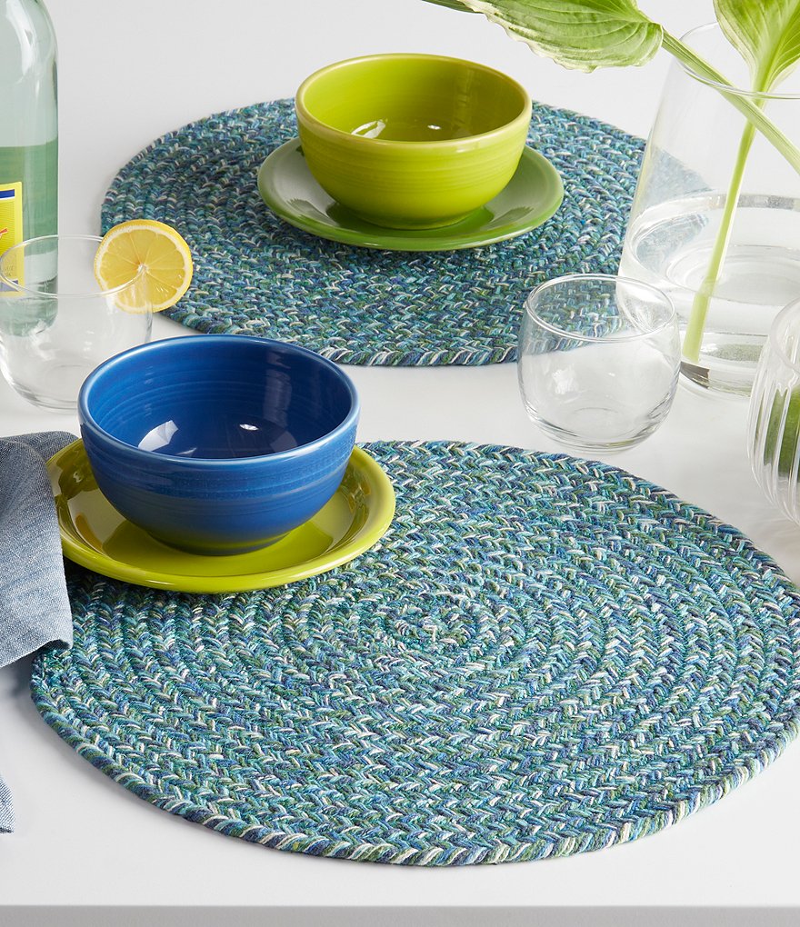 Mud Pie Blue Indigo Printed Chambray Napkins, Set of 4