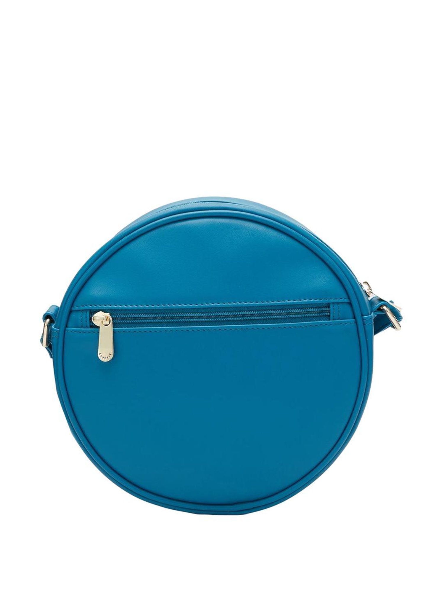 Caprese Dara Green Faux Leather Embroidered Sling Handbag