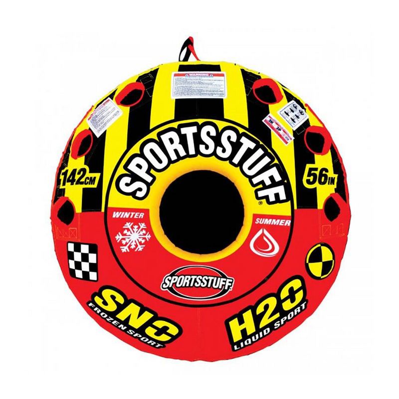 Sportsstuff Super Crossover 2 Person Inflatable Heavy Duty Snow and Water Tube